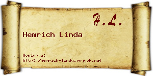 Hemrich Linda névjegykártya